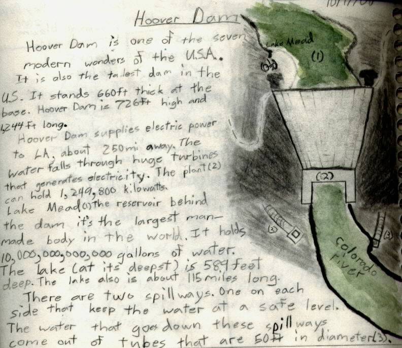 hoover dam field trip notebook