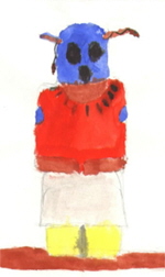 indian doll memory painting