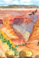 Karen Rackliffe's travel journal painting of Grand Canyon.
